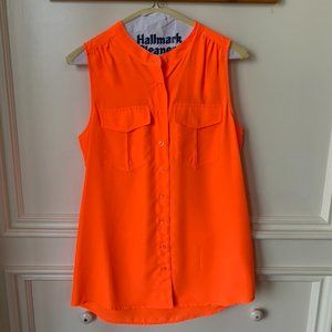 J. Crew Neon Orange Button Down